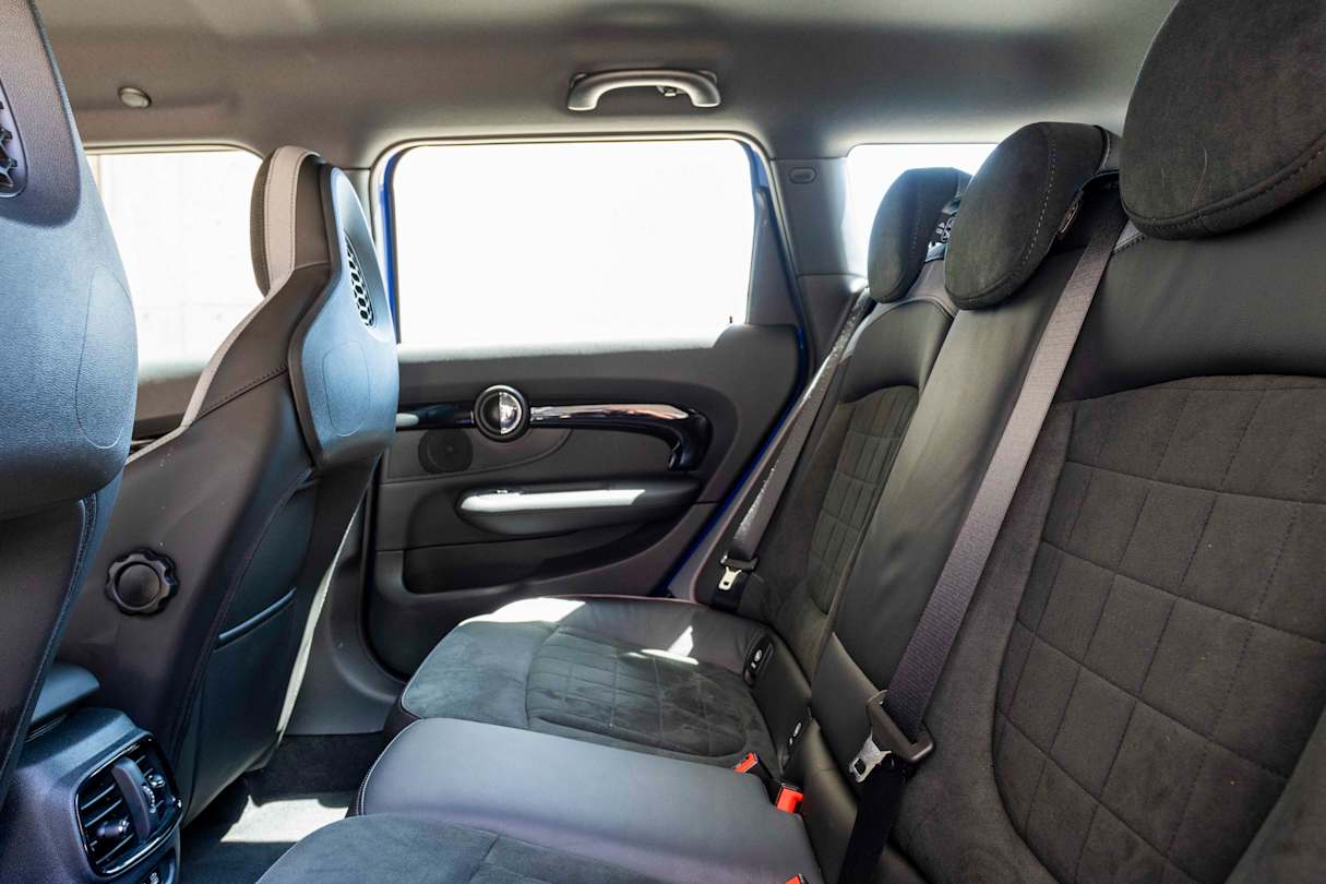 The backseat is a bit of a squeeze, particularly if you were to try and fit three adults.